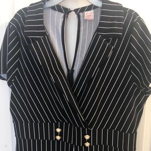 NoBo Black & White Pinstripe Jumpsuit